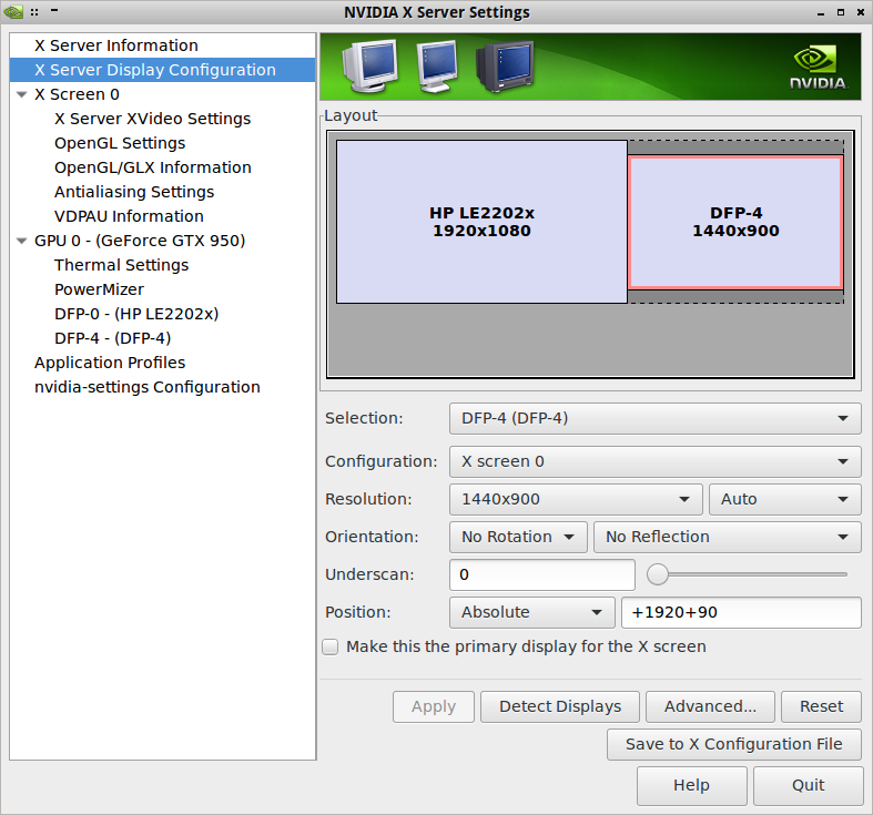 nvidia-settings